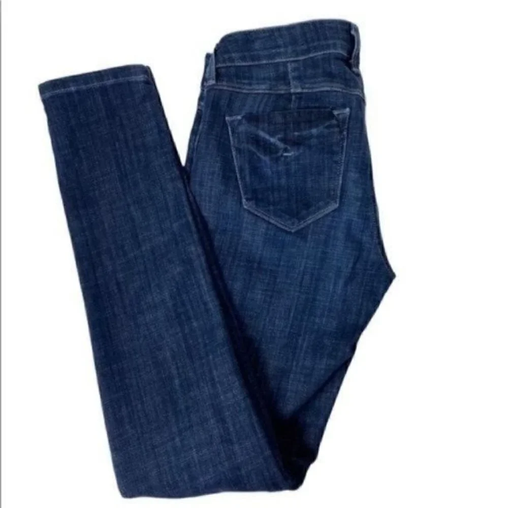 Saks Fifth Ave Gray Brand Distressed Skinny Blue Jeans 26